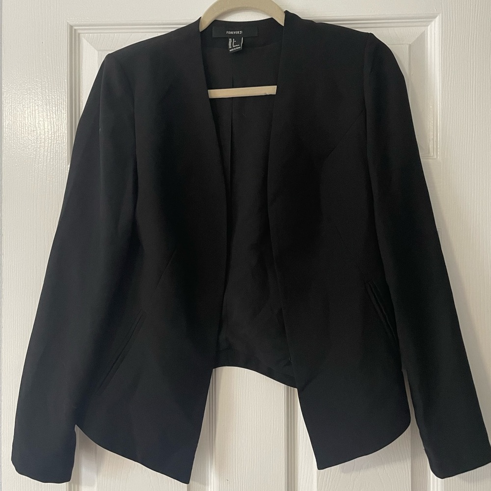 Forever21 Padded Shoulder Blazer